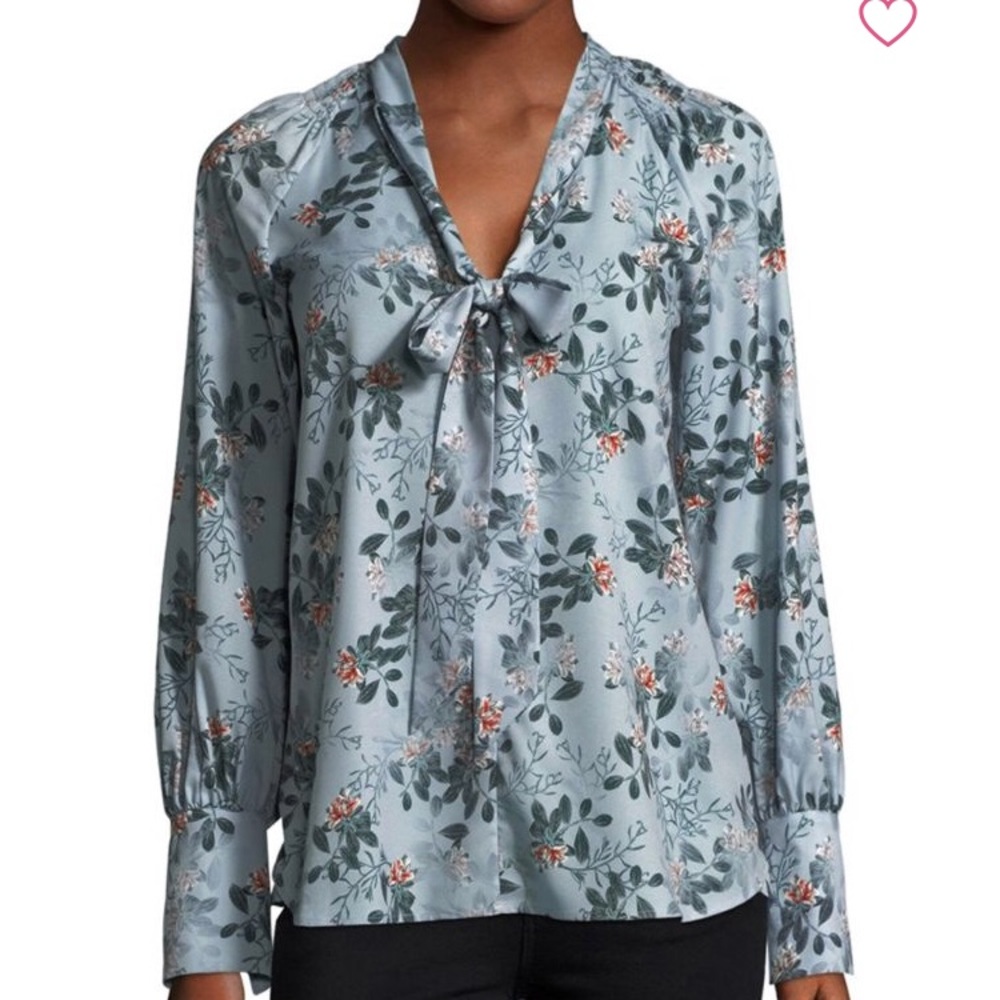 French Connection Floral Self Tie Top Blouse Small